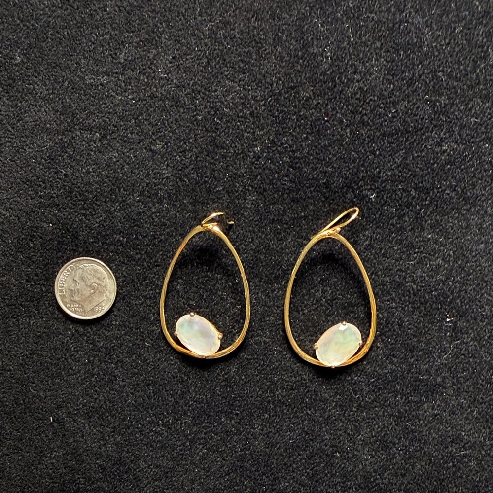 Ippolita 18k Rock Candy Gold Teardrop Earrings with Opalescent Accents